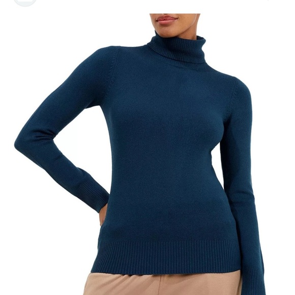 French Connection Sweaters - Women's French Connection Blue Turtleneck Sweater